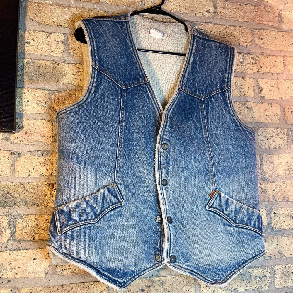 Vintage Mens Levi Blue Jean Vest